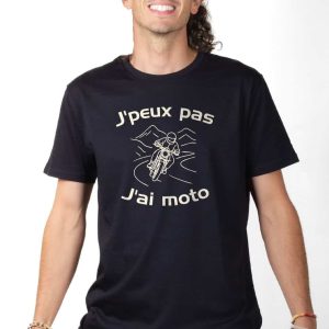 T-SHIRT HOMME : J&rsquo;peux pas j&rsquo;ai moto
