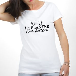 T-SHIRT FEMME : Les Bronzés Le planter du baton