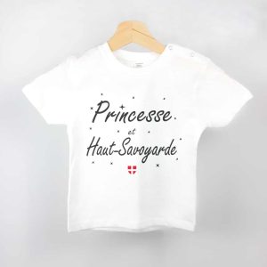 T SHIRT BEBE : PRINCESSE ET HAUT SAVOYARDE