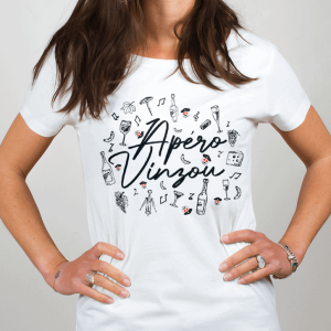T-SHIRT FEMME : APERO VINZOU