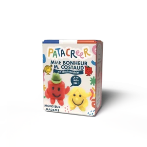 Kit à fabriquer Mme BONHEUR et Mr COSTAUD en pâte à modeler – Patacreer
