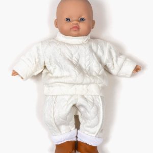 Ensemble Jérôme en jacquard écru pour poupées Babies – Minikane