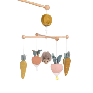 Mobile musical croisillon Trois petits lapins – Moulin Roty